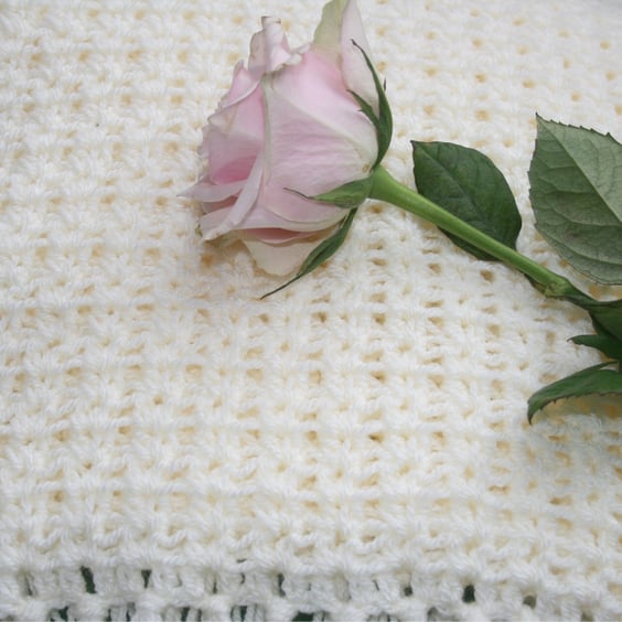  Classic Cream Shade Scarf - Crocheted Scarf 