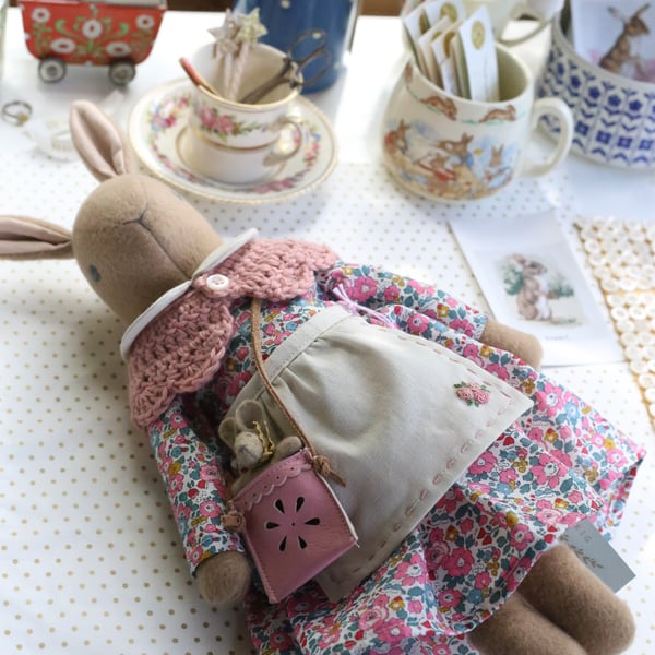 Heirloom Liberty Bunny - Betsy Ann dark pink