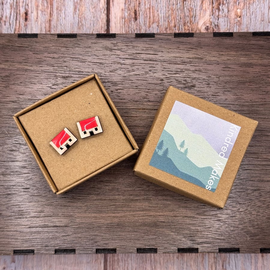 Bothy Red Roof Stud Earrings
