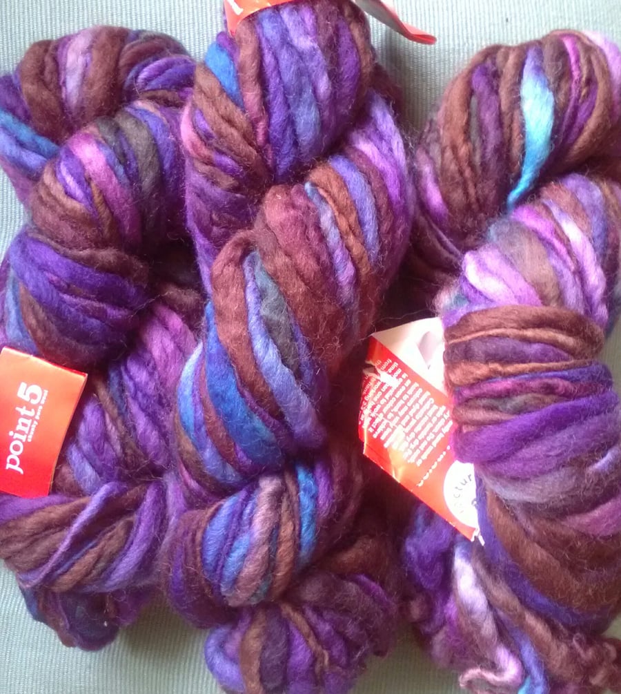 100g COLINETTE POINT 5 hand dyed Wool super chunky col Nocturne