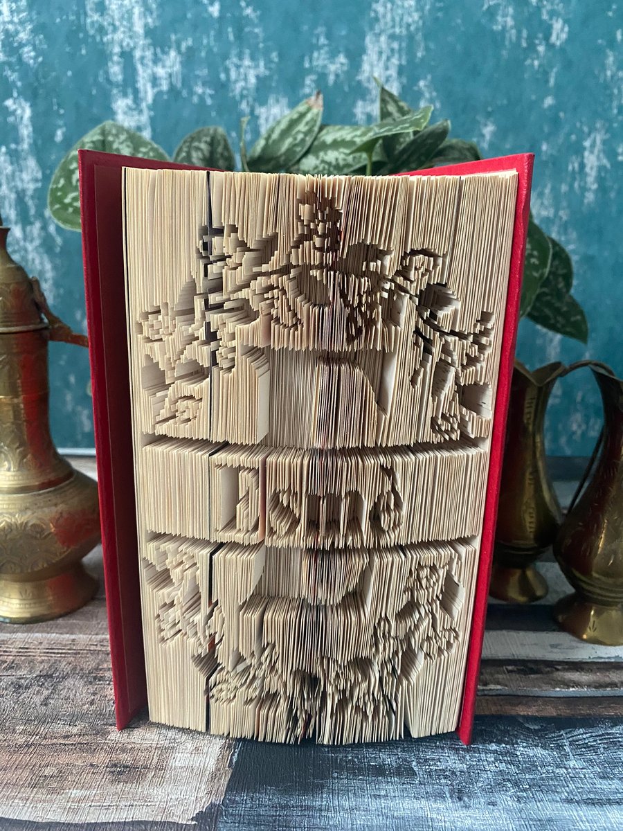 Floral Monogram Personalised Folded Book