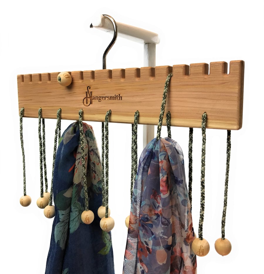 Hangersmith Hanger - Multi use hanger: Scarves, Tote Bags, Necklaces, Ties &more