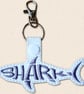 Shark Keyring - Embroidered Sea Creature Word Art Bag Charm - Image 4