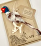 Crochet Pheasant Decoration - Alternative to a Birthday Card - Image 1