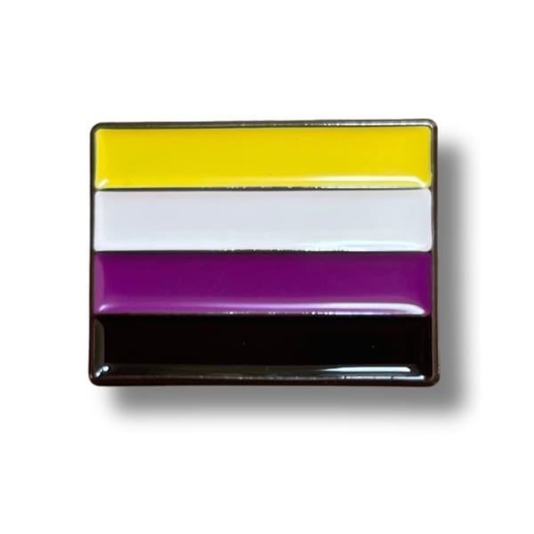 LGBTQ Non Binary Pride Pop Pin Badge