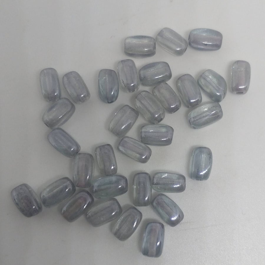 Glass Lustred Pellets x 30 beads