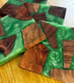 Green Resin Coasters - Handmade Wooden Drinks Coasters 