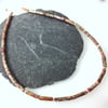 Sterling silver, jasper and ruby necklace