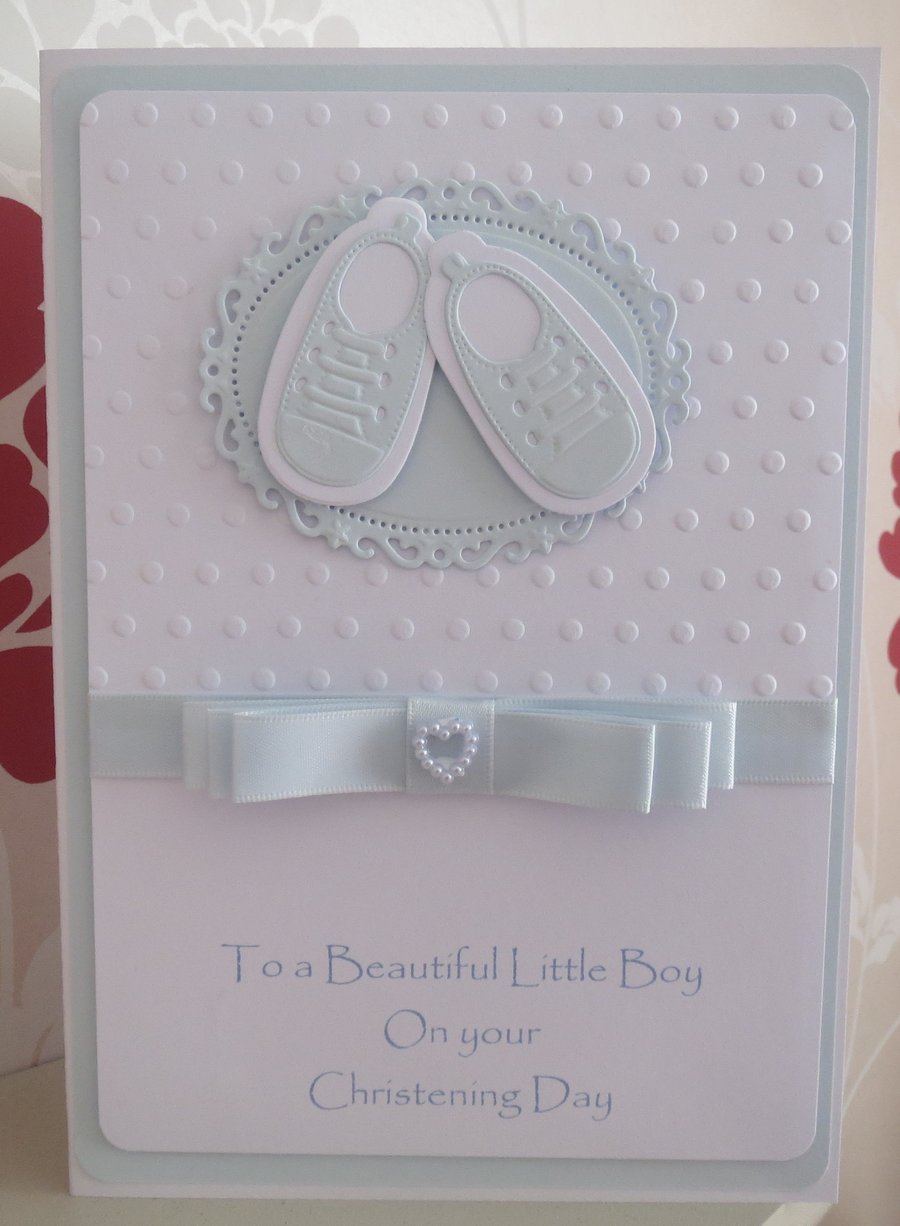 Boys Christening Card - Baptism - New Baby Keepsake