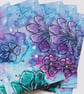 FLORAL MINI CARD pack, Thank you cards, 10 Pack. Watercolour flower note cards - Image 4