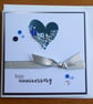Embellished Heart Anniversary Card - With Love