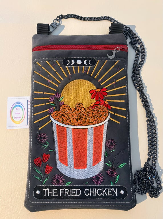Embroidered Tarot inspired - The Fried Chicken - Velour 