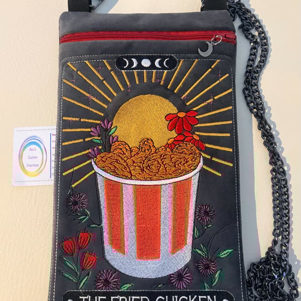 Embroidered Tarot inspired - The Fried Chicken - Velour 