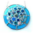 Rockpool Suncatcher Stained Glass Abstract Handmade fused 029