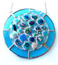 Rockpool Suncatcher Stained Glass Abstract Handmade fused 029