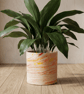 Extra Large 23 cm Orange, Red and Yellow  Sunrise Statement Plant Pot 