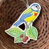 Ceramic bluetit decoration