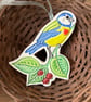 Ceramic bluetit decoration - Image 1