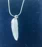 Silver sage leaf pendant necklace - Image 3