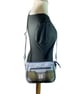  Harris tweed  and faux leather blue handbag - Image 3