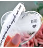 Dad Memorial Feather Bauble, In Memory of Dad, Heart Glass Christmas Ornament, R - Image 10