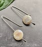 Sterling Silver &  Full Moon Coin Pearl Earrings - Image 3