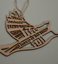 'Laser Tweet' - John 10:10 (wood, 18cm) - Image 1