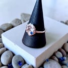 Sterling Silver Pebble Coastal Ring - Water Cast - Unisex - Engagement