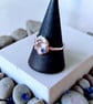 Sterling Silver Pebble Coastal Ring - Water Cast - Unisex - Engagement - Image 1