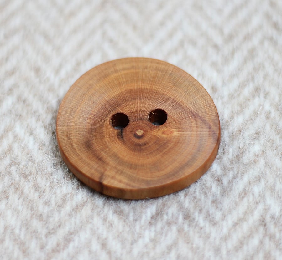 Button wooden large statement, reclaimed natural timber