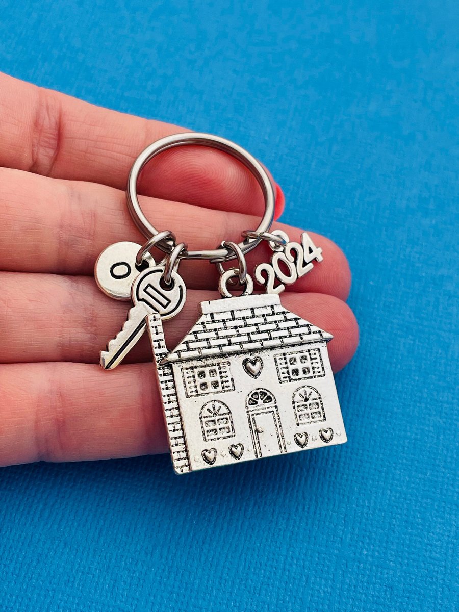 Personalised House Keychain, Gift for Housewarming