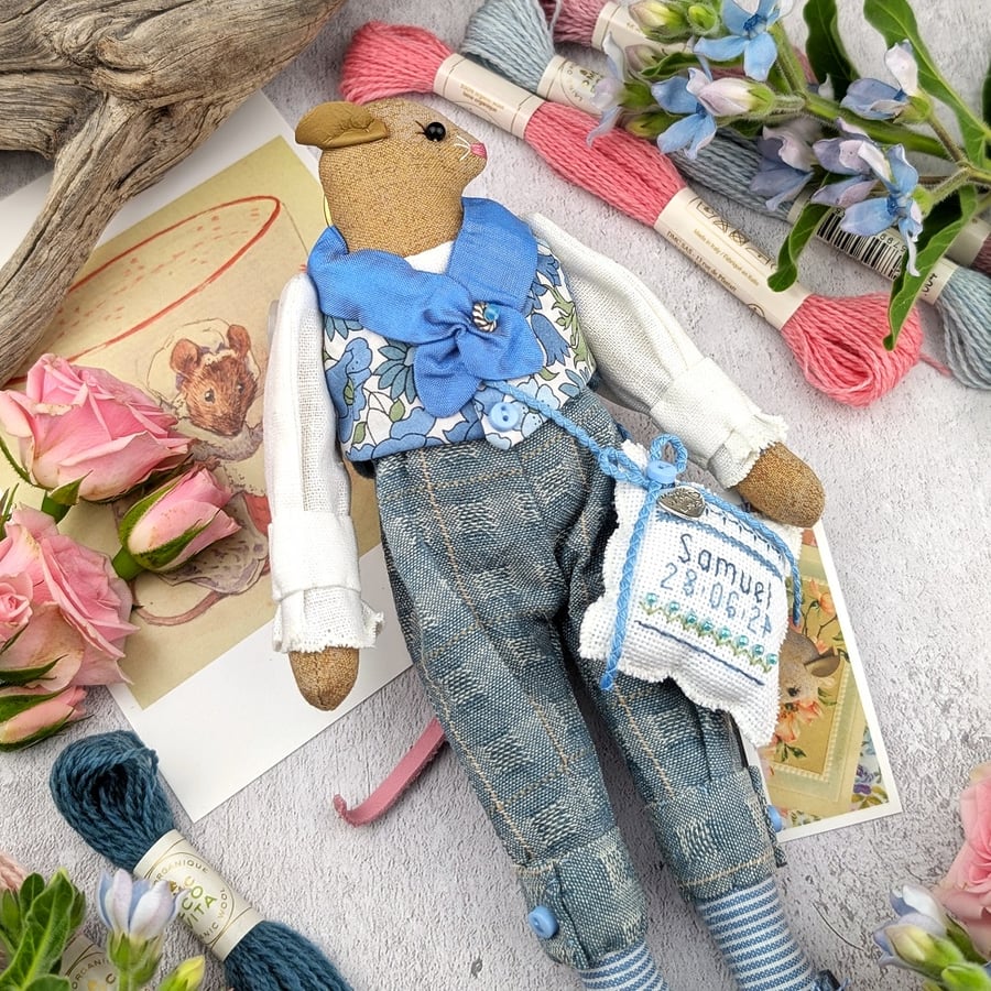 Personalised Mouse for a Baby Boy