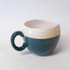 Mug Huggable Sea Green Stoneware Ceramic.