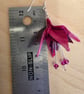 Fuchsia drop earrings, origami handmade paper jewellery, lightweight statement - Image 7