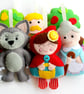 Make Your Own felt Little Red Riding Hood Garland Kit. Sewing pattern - Image 1