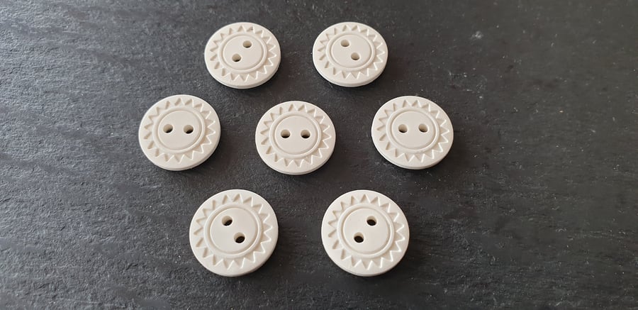 RUBBER Aztec Buttons 12.5mm Last Few Buttons x 5 