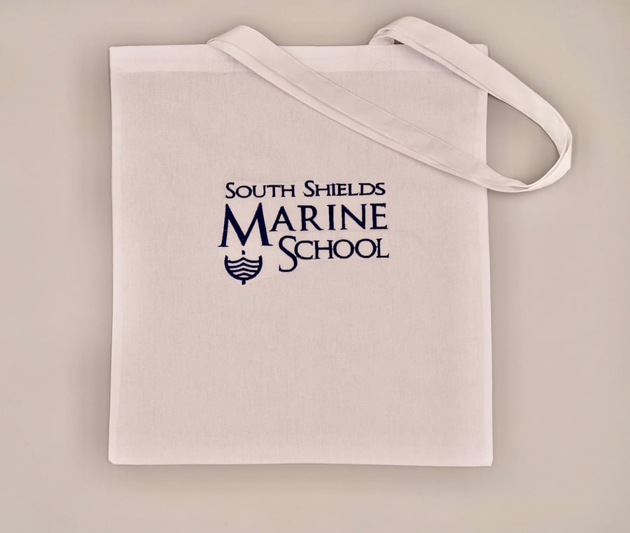 Tote bag embroidered South Shields Marine School