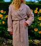 Handmade Liberty of London Lantana Dressing Gown – Cosy Winter Robe, Pink Floral