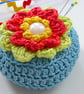 Crochet Pincushion, waterlily pincushion, pin tidy, 