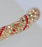Russian Spiral Bracelet in Red, Gold and Silver - Image 2
