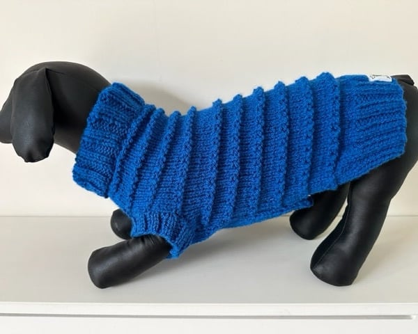 Dog Jumper - Ideal for a Miniature Dachshund or Small Dog, Roll Neck