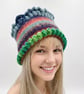 Wee Peerie Hat Hand Crochet Ethnic Influences.   Vegan friendly yarn