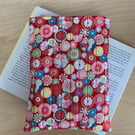 Japanese Floral Print Quillted Book Sleeve - Paperback Size
