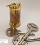 Handcrafted Reclaimed Oak & Eley 12Bore Cartridge Keyring Recycled Brass Detail