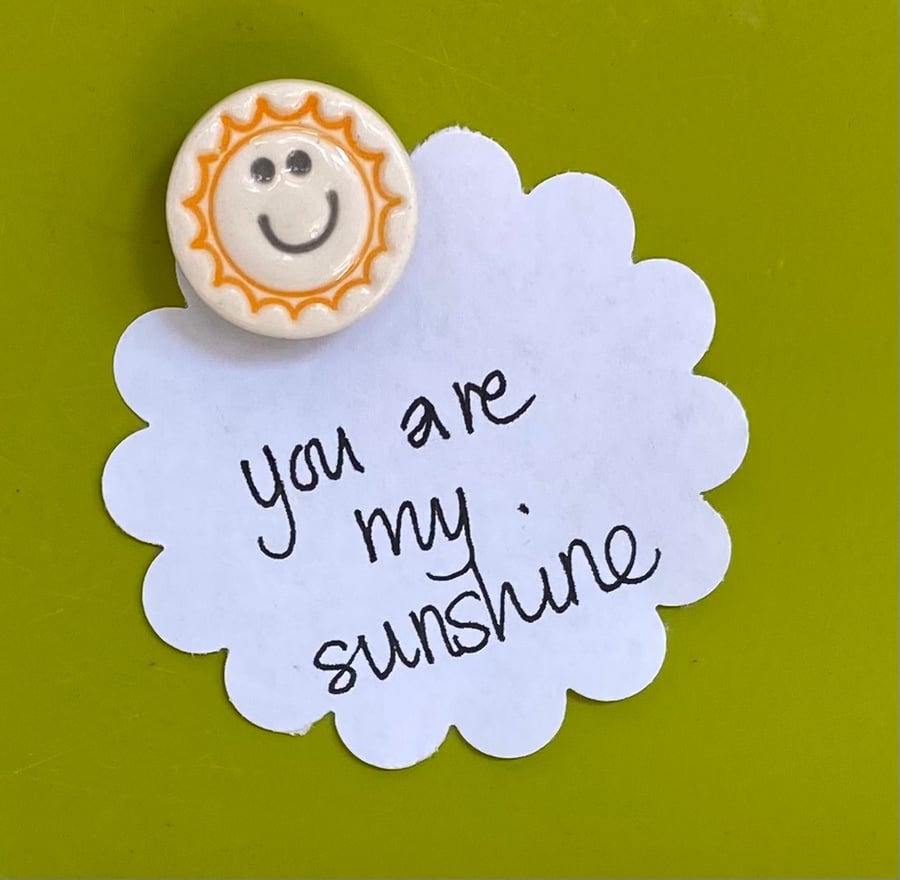 Tiny Pottery Sunshine magnet