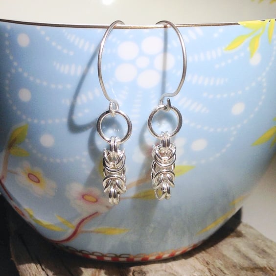 Sterling Silver Byzantine Earrings (ERSSDGCM5) - UK Free Post