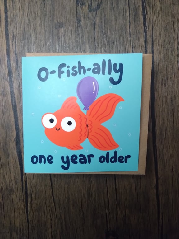 Fish birthday card