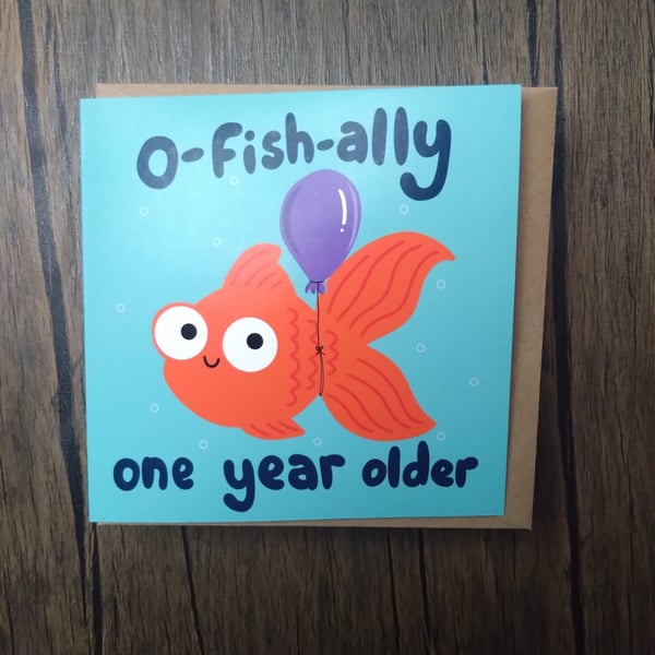 Fish birthday card