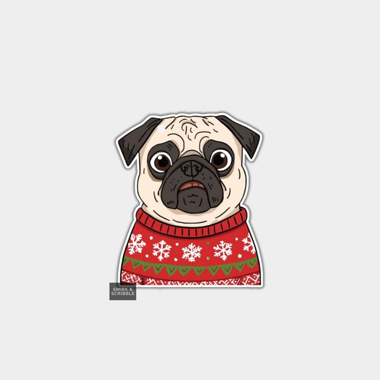 Funny Christmas Gift Tags For Adults, 6pk - Cute Dog