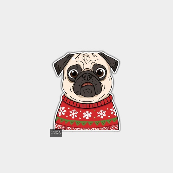 Funny Christmas Gift Tags For Adults, 6pk - Cute Dog